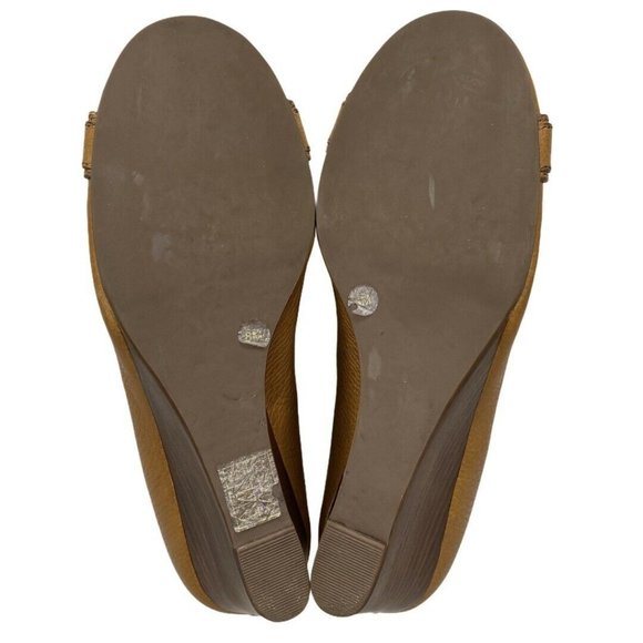 Tory Burch Ambrose Wedge Wood Heel Royal Tan - Picture 6 of 9
